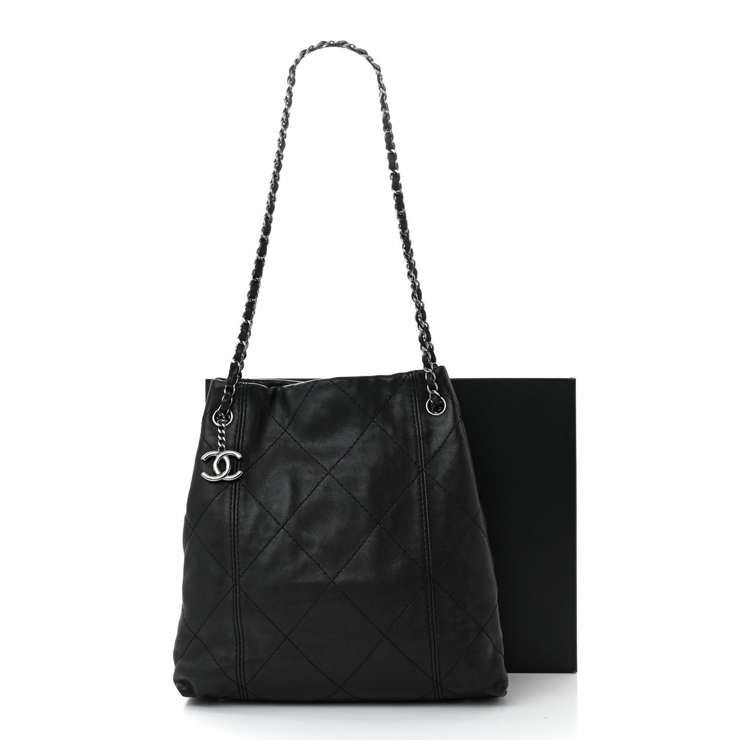 Lambskin Quilted Small Soft Touch Shoulder Bag Black