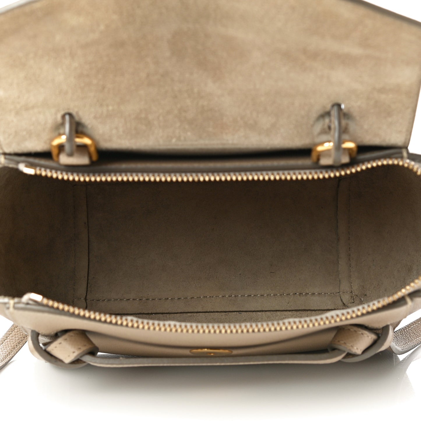 Grained Calfskin Nano Belt Bag Light Taupe