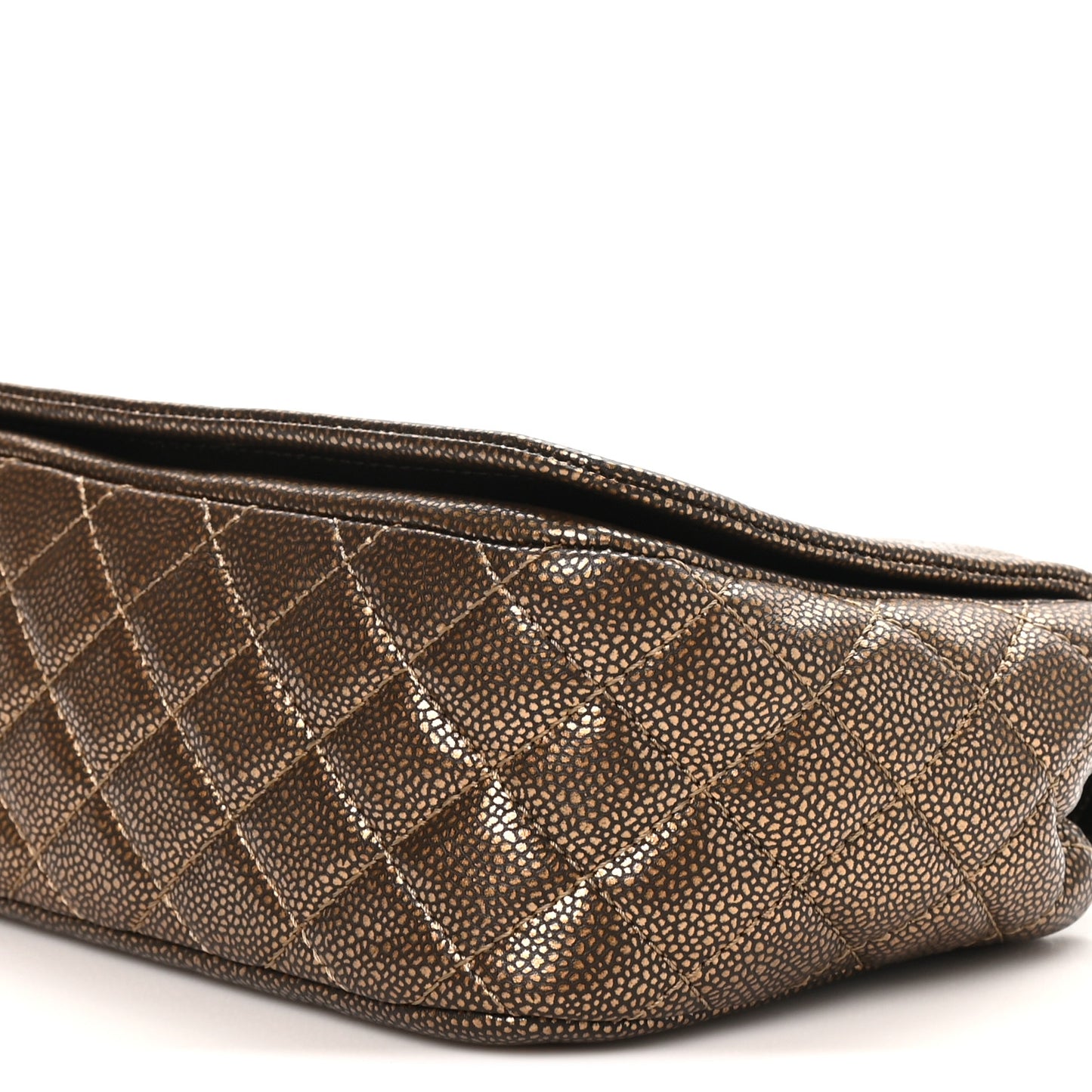 Metallic Caviar Medium Timeless CC Flap Bronze Bronze
