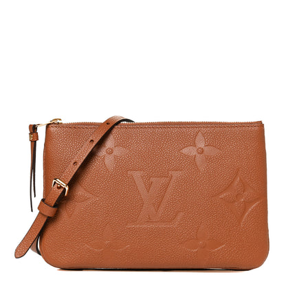 Louis Vuitton Empreinte Monogram Giant Double Zip Pochette Caramel 1 of 10