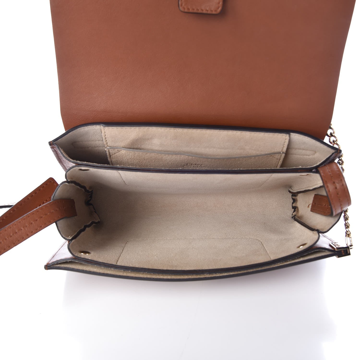 Chloe Suede Calfskin Small Faye Shoulder Bag Tobacco 5 of 8