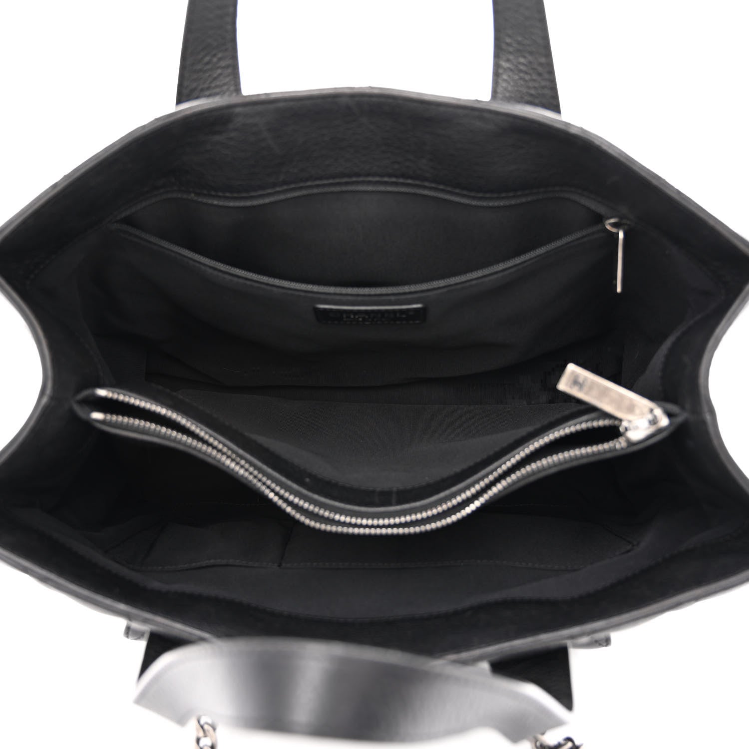 Chanel Metallic Grained Calfskin Quilted Large Casual Pocket Tote Black 5 of 11