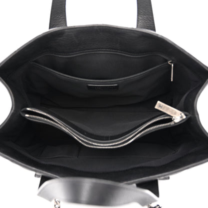 Chanel Metallic Grained Calfskin Quilted Large Casual Pocket Tote Black 5 of 11