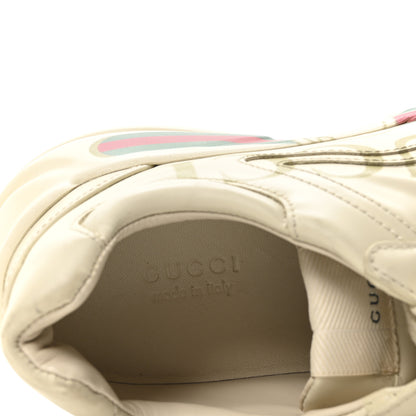 Gucci Calfskin Logo Womens Rhyton Sneakers 38 Ivory 8 of 8