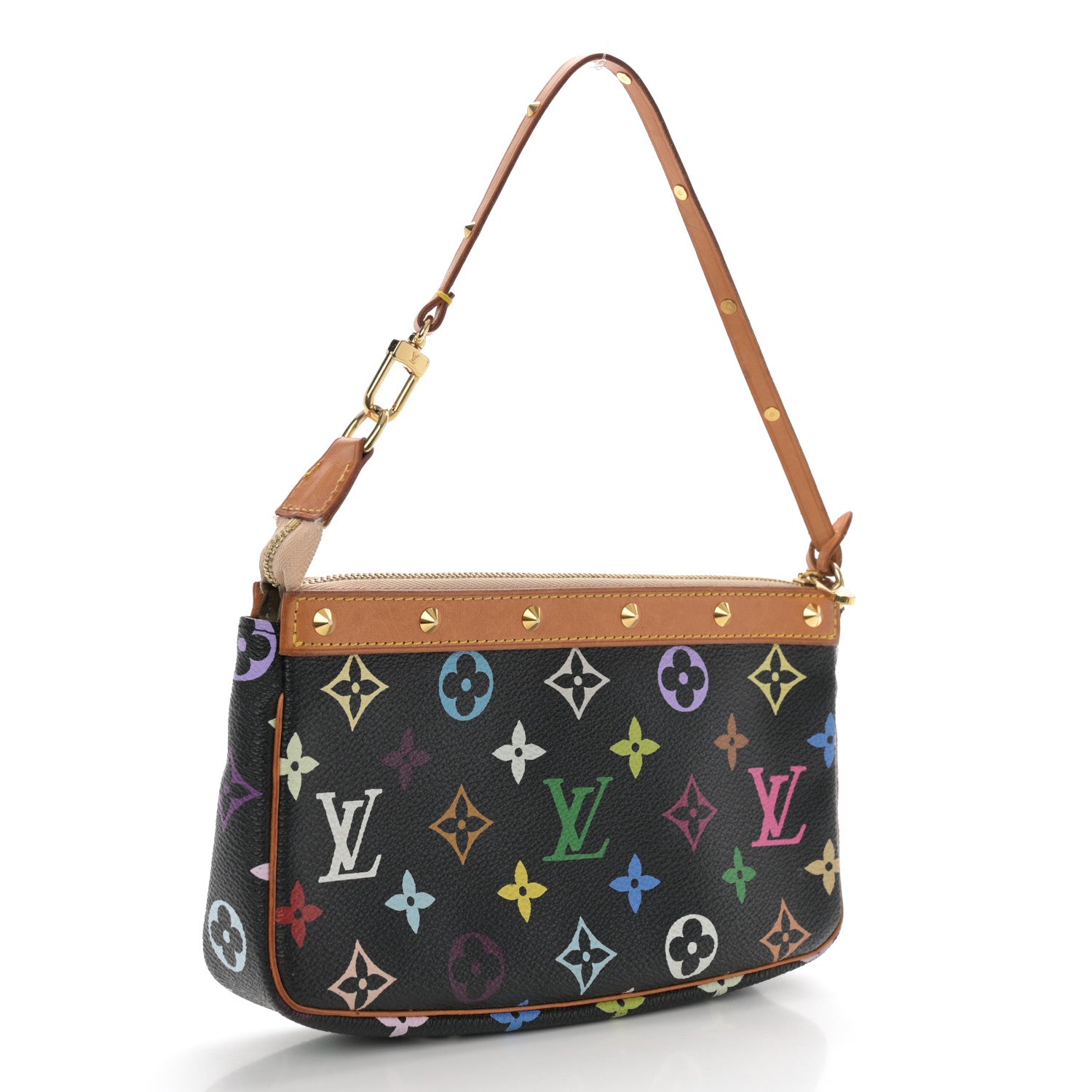 Louis Vuitton Monogram Multicolor Pochette Accessories Black 3 of 16