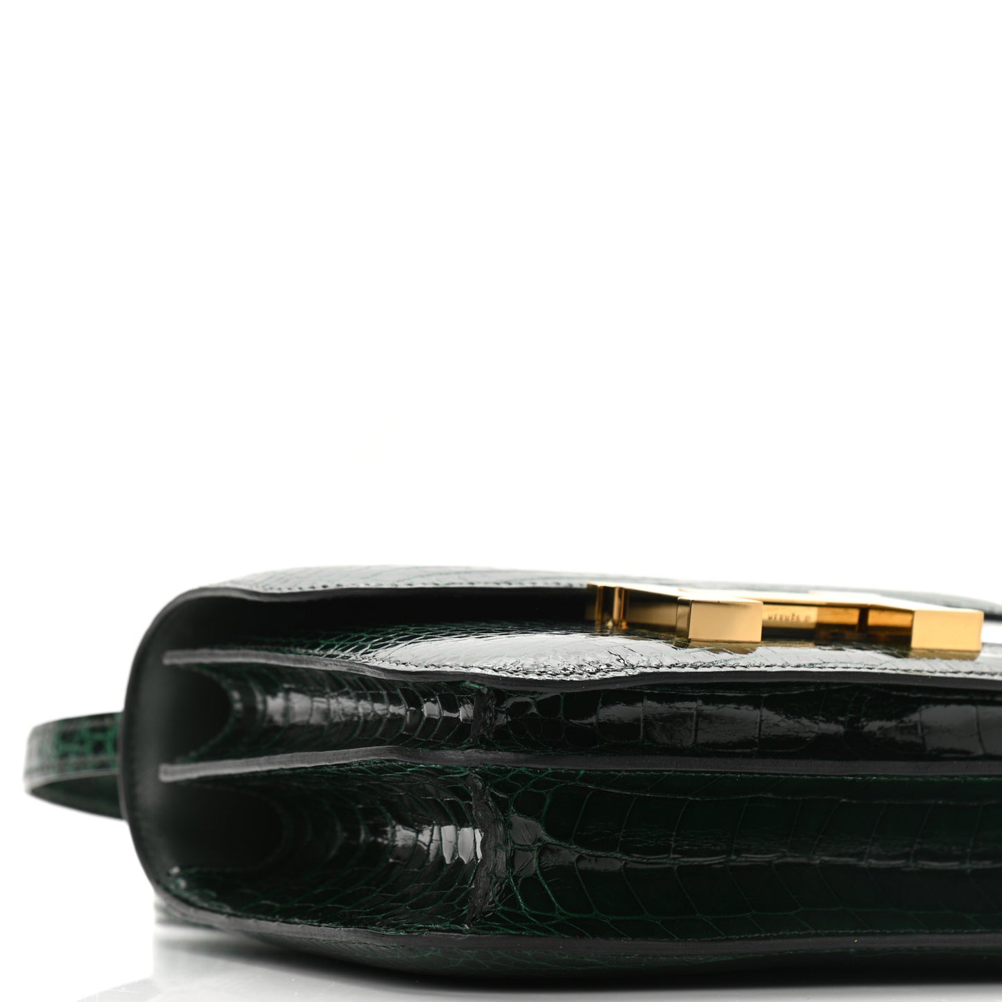 Shiny Alligator Constance 18 Vert Fonce