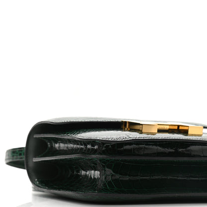 Hermes Shiny Alligator Constance 18 Vert Fonce 9 of 11