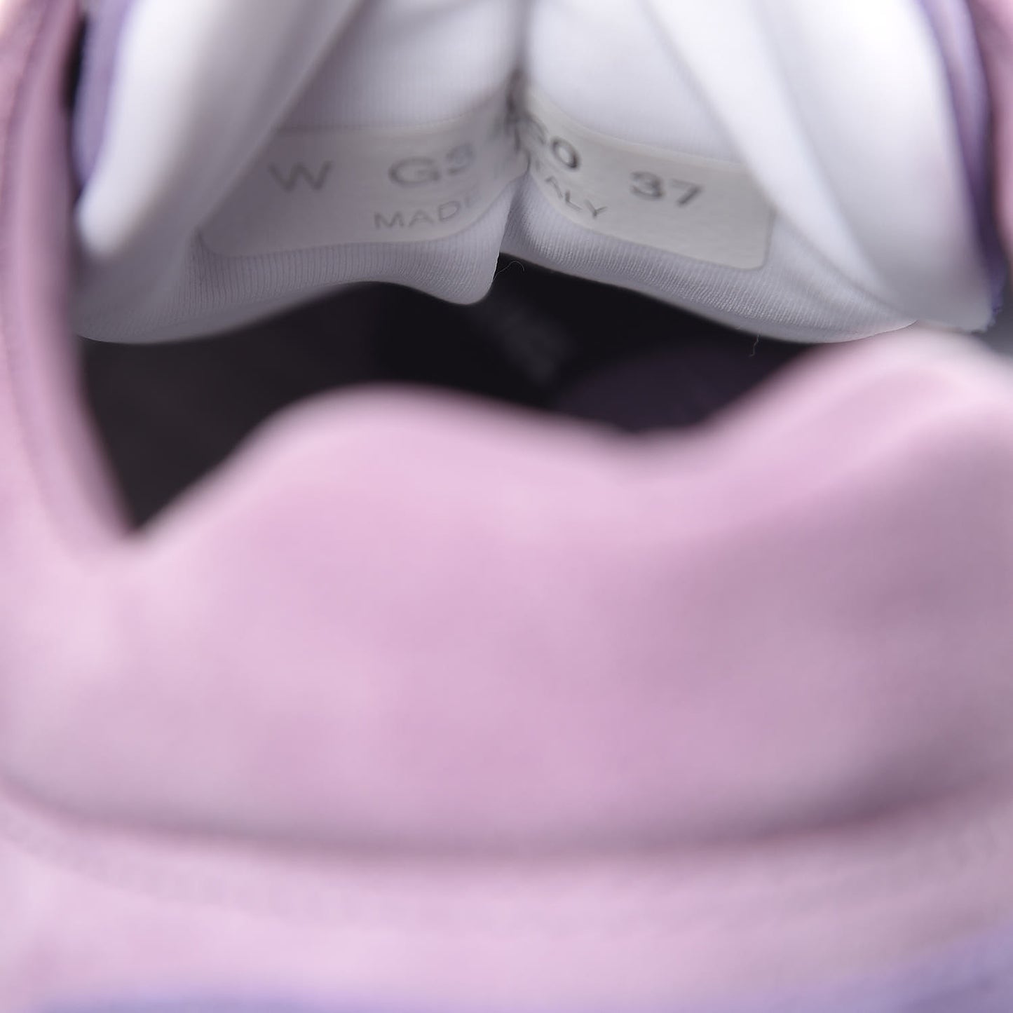 Nylon Calfskin Suede CC Womens Sneakers 37 Purple