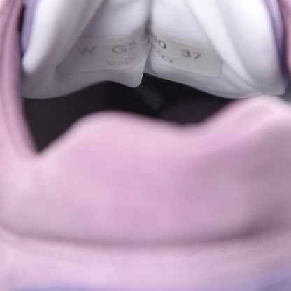 Chanel Nylon Calfskin Suede CC Womens Sneakers 37 Purple 8 of 9