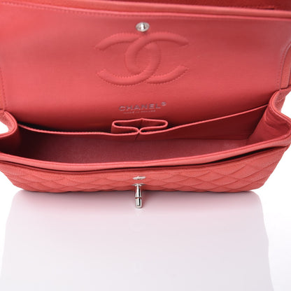 Chanel Iridescent Caviar Quilted Medium Double Flap Dark Pink 6 of 16