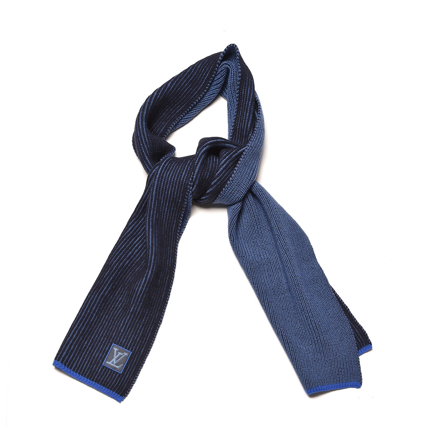 Wool Upside Down Scarf Blue