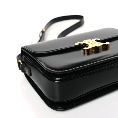 Celine Shiny Calfskin Medium Triomphe Black 8 of 9
