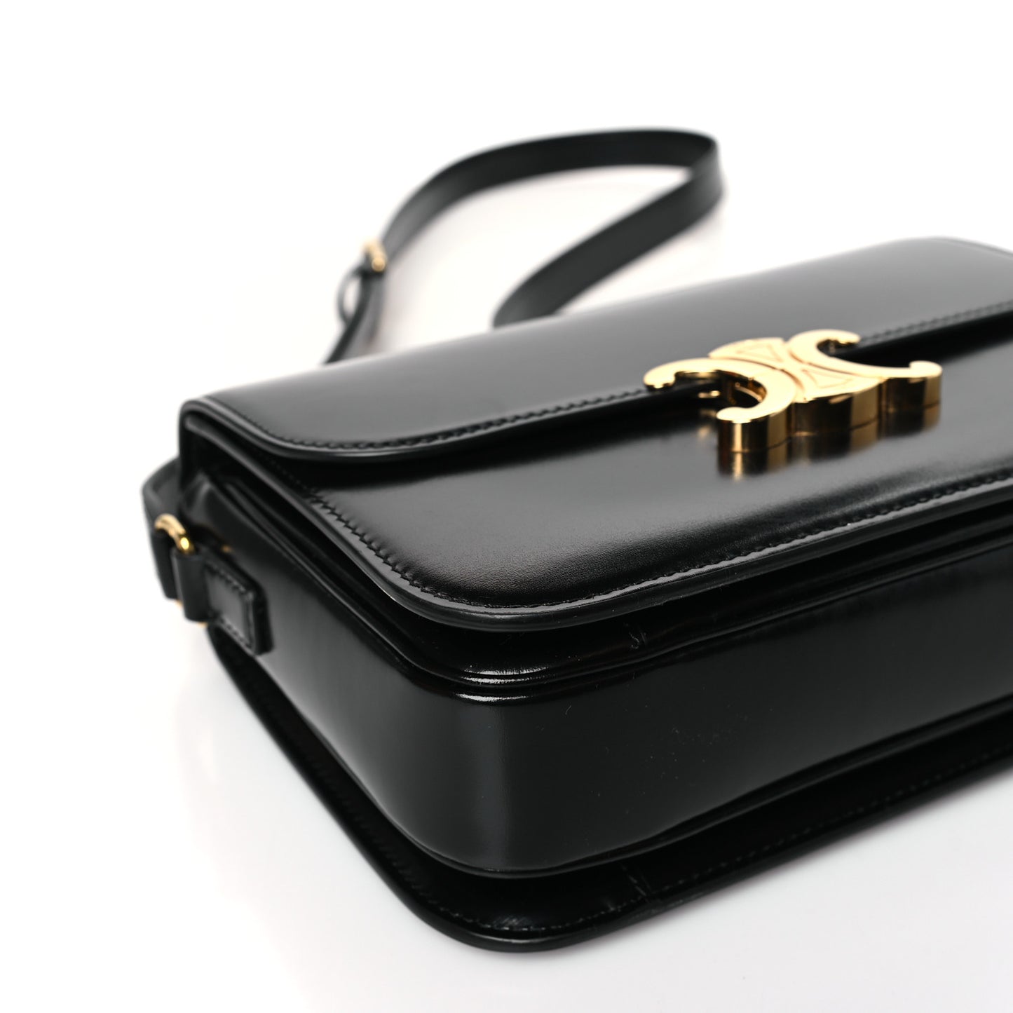 Shiny Calfskin Medium Triomphe Black