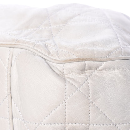 Christian Dior Lambskin Cannage Drawstring Bag White 19 of 24