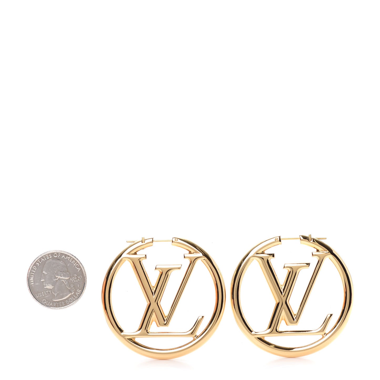 Metal Louise Hoop Earrings Gold