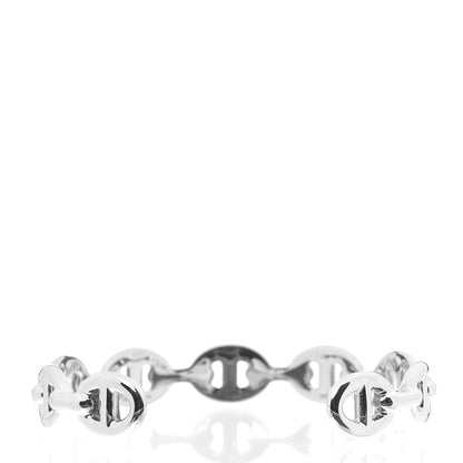 Hermes Sterling Silver MM Chaine d'Ancre Enchainee Cuff Bracelet ST 3 of 4