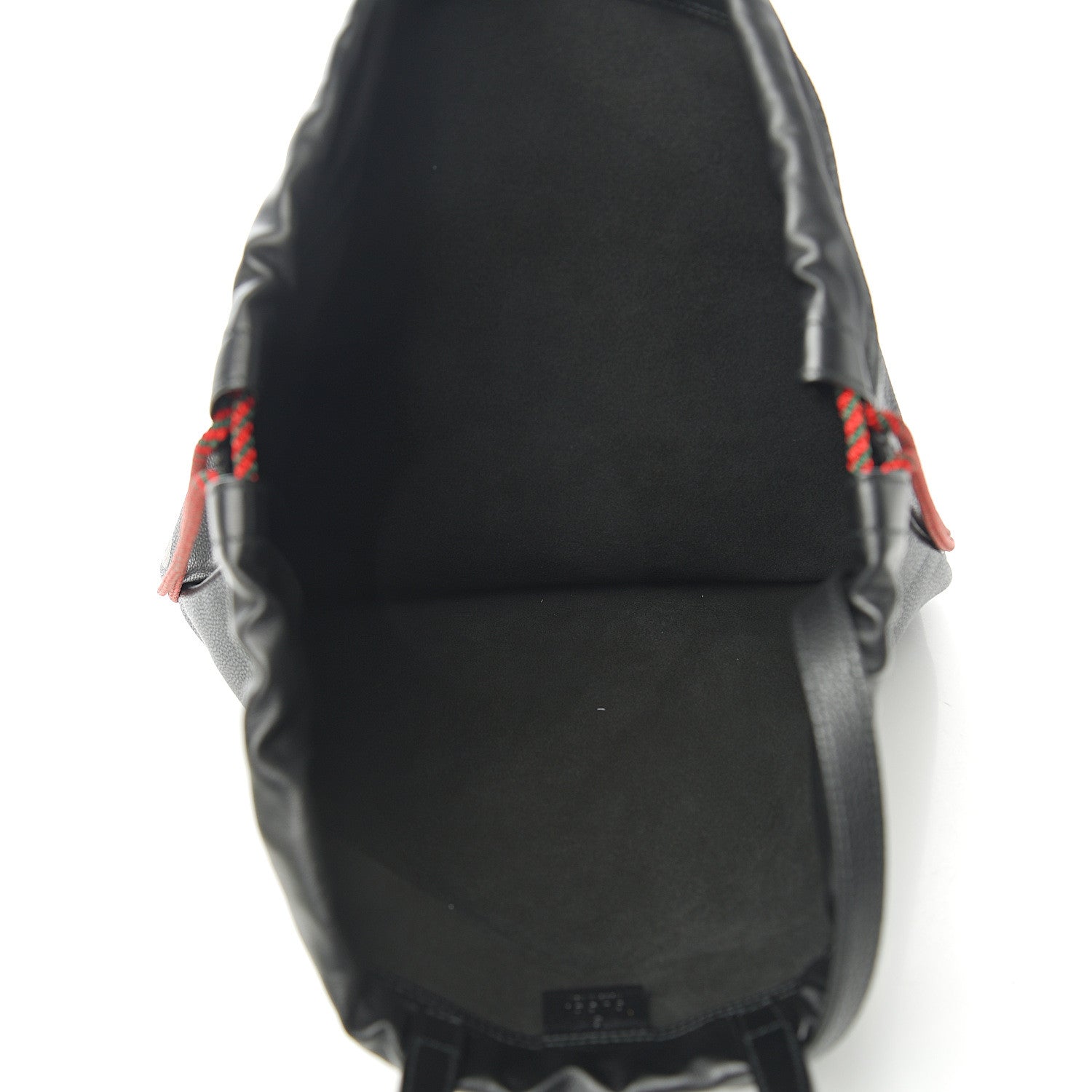 Gucci Calfskin Logo Drawstring Backpack Black 4 of 12
