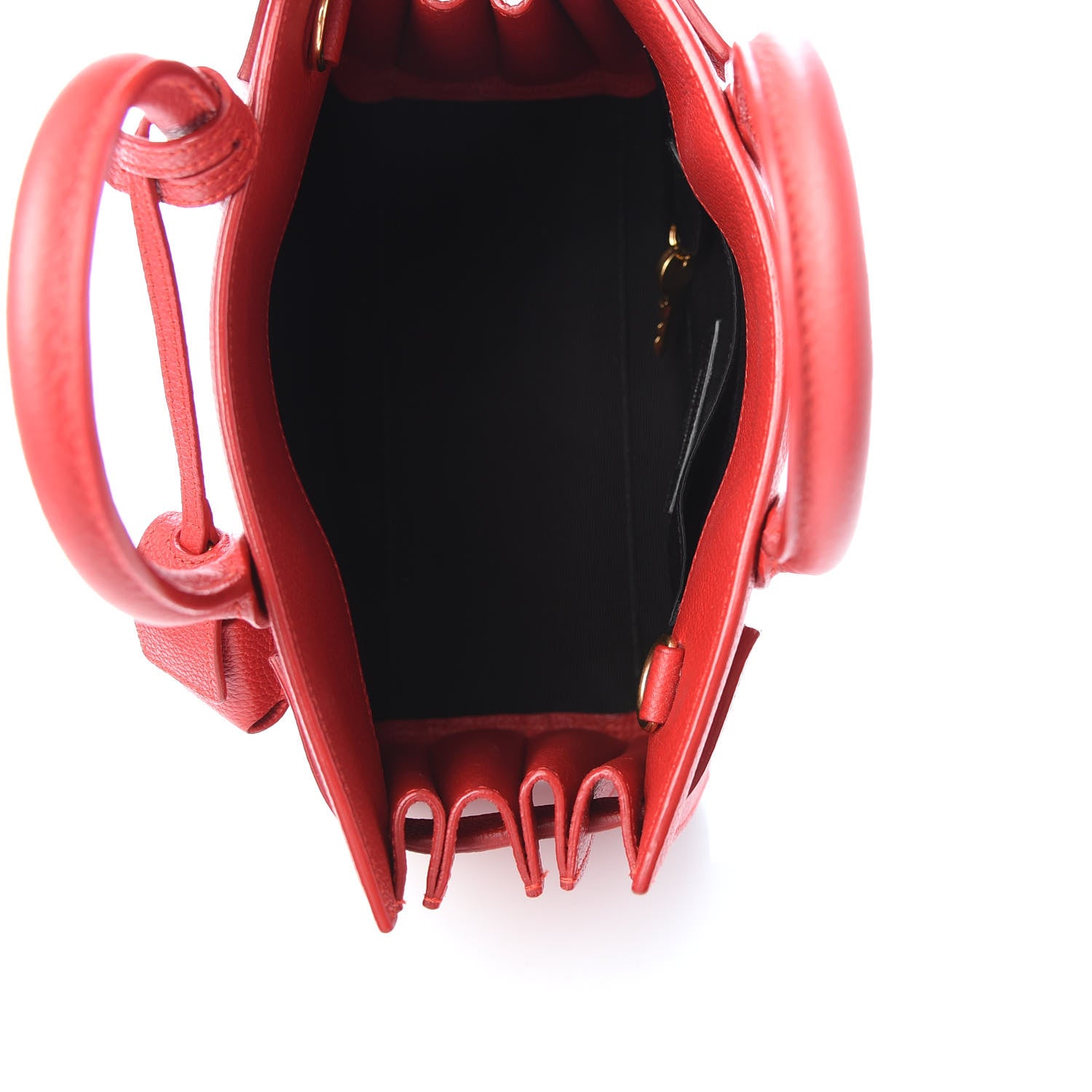 Saint Laurent Grained Calfskin Nano Sac De Jour Lipstick Red 5 of 9