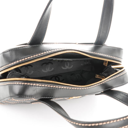 Chanel Calfskin Contrast Stitch Surpique Bowler Black 6 of 8