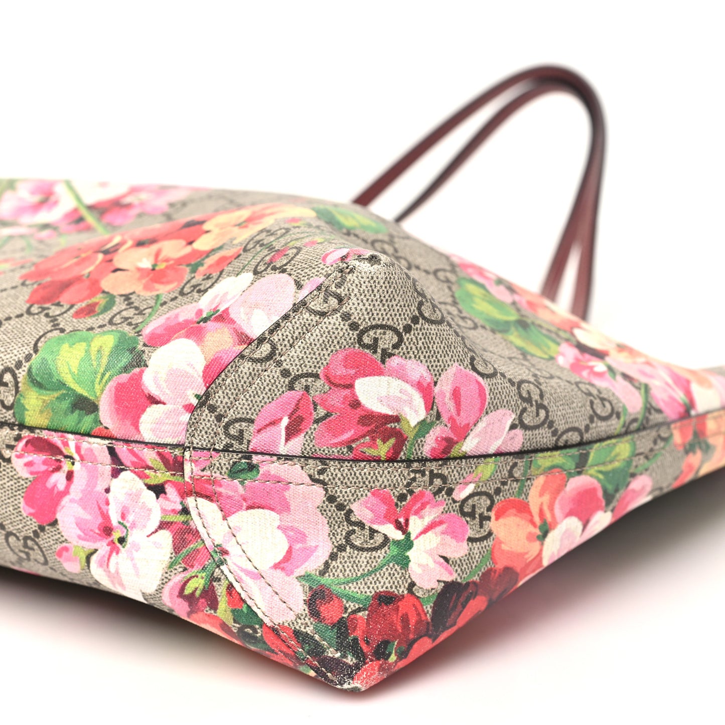 GG Supreme Monogram Blooms Medium Reversible Tote Beige Multicolor Dry Rose