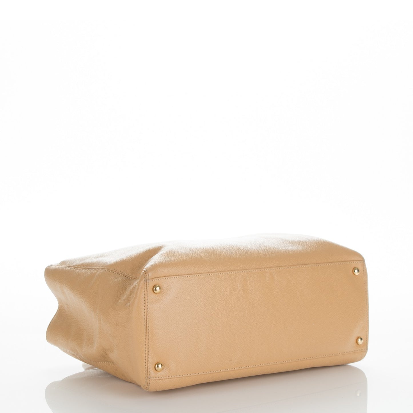 Calfskin Cerf Executive Shopper Tote Beige