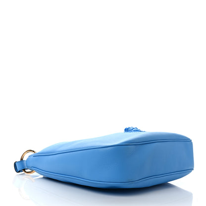 Versace Calfskin Medium La Medusa Hobo Crossbody Blue 4 of 8