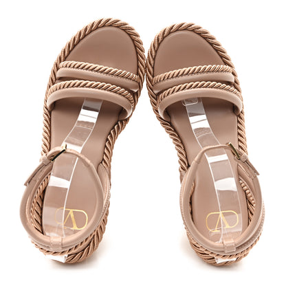 Valentino Garavani Calfskin Vlogo Summerblocks Platform Sandals 40 Rose Cannelle 2 of 9
