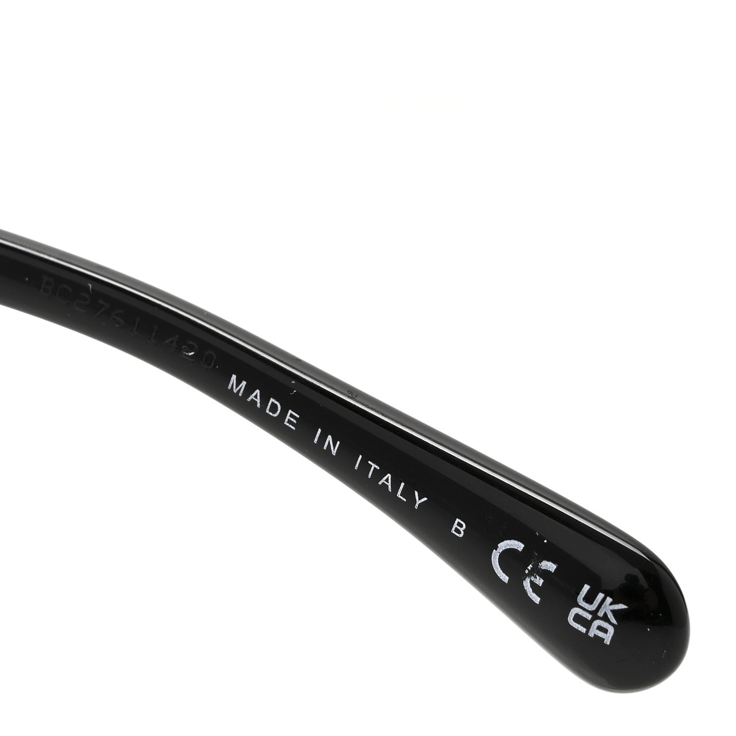 Acetate Strass Square Sunglasses 5422-B-A Black White