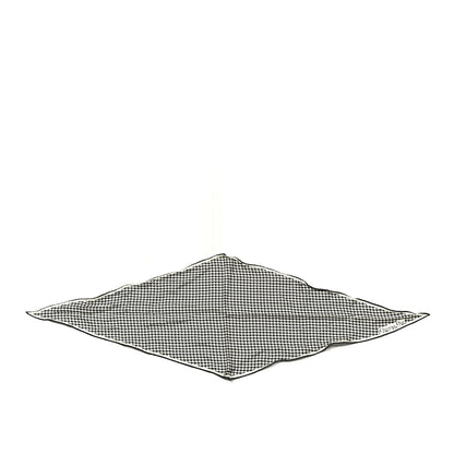 Christian Dior Silk Houndstooth Diamond Scarf Black White 1 of 3