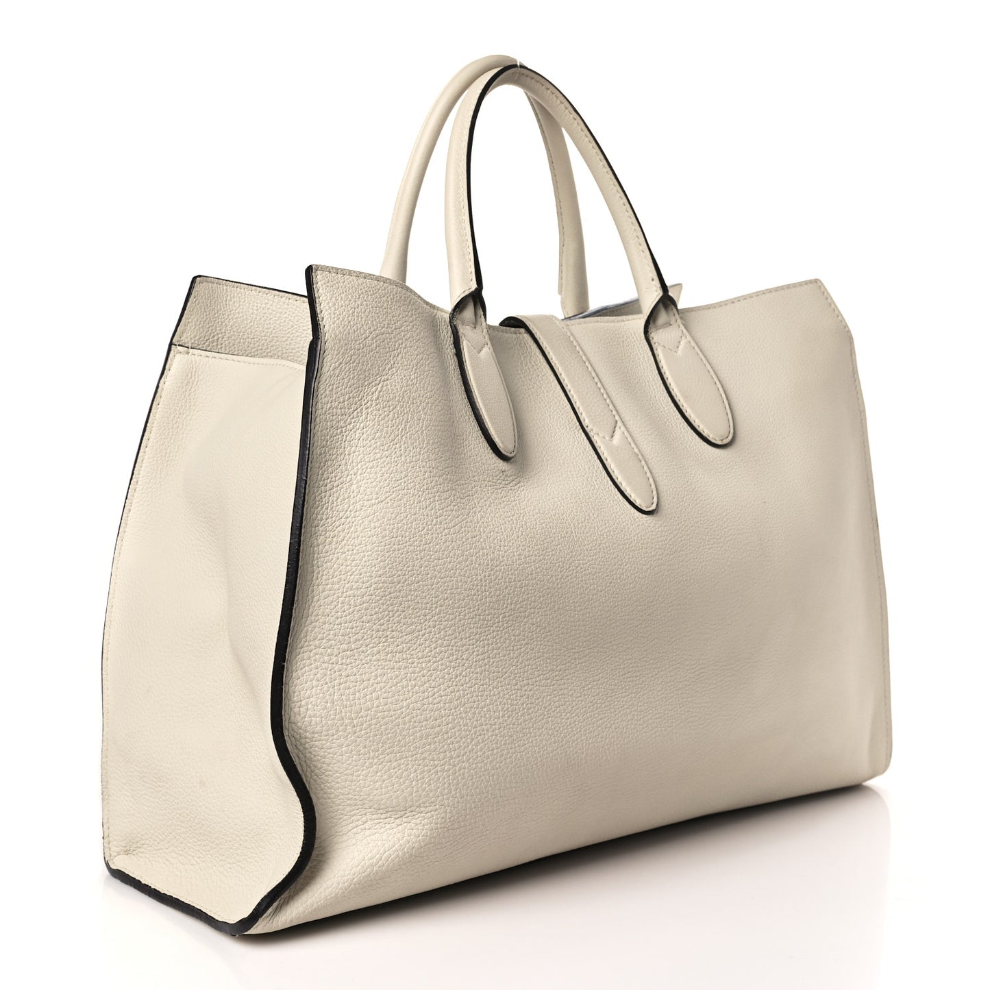 Soft Calfskin Medium Jackie Top Handle Bag Antique White