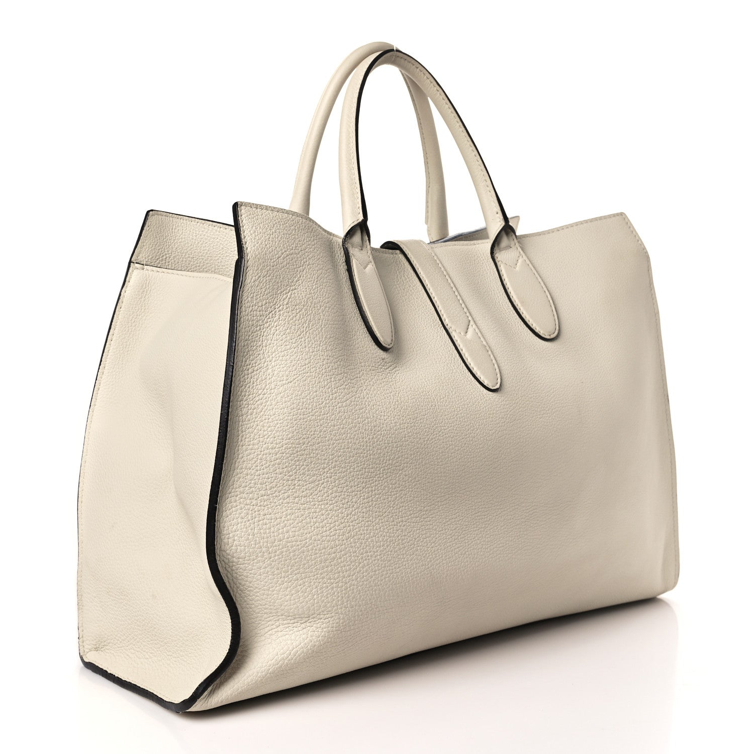 Gucci Soft Calfskin Medium Jackie Top Handle Bag Antique White 3 of 14