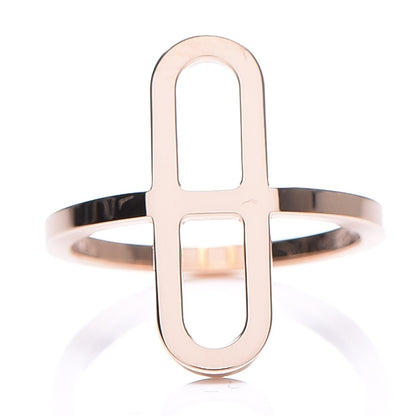 Hermes 18K Rose Gold Ever Chaine d'Ancre Ring Small 50 5.25 1 of 7