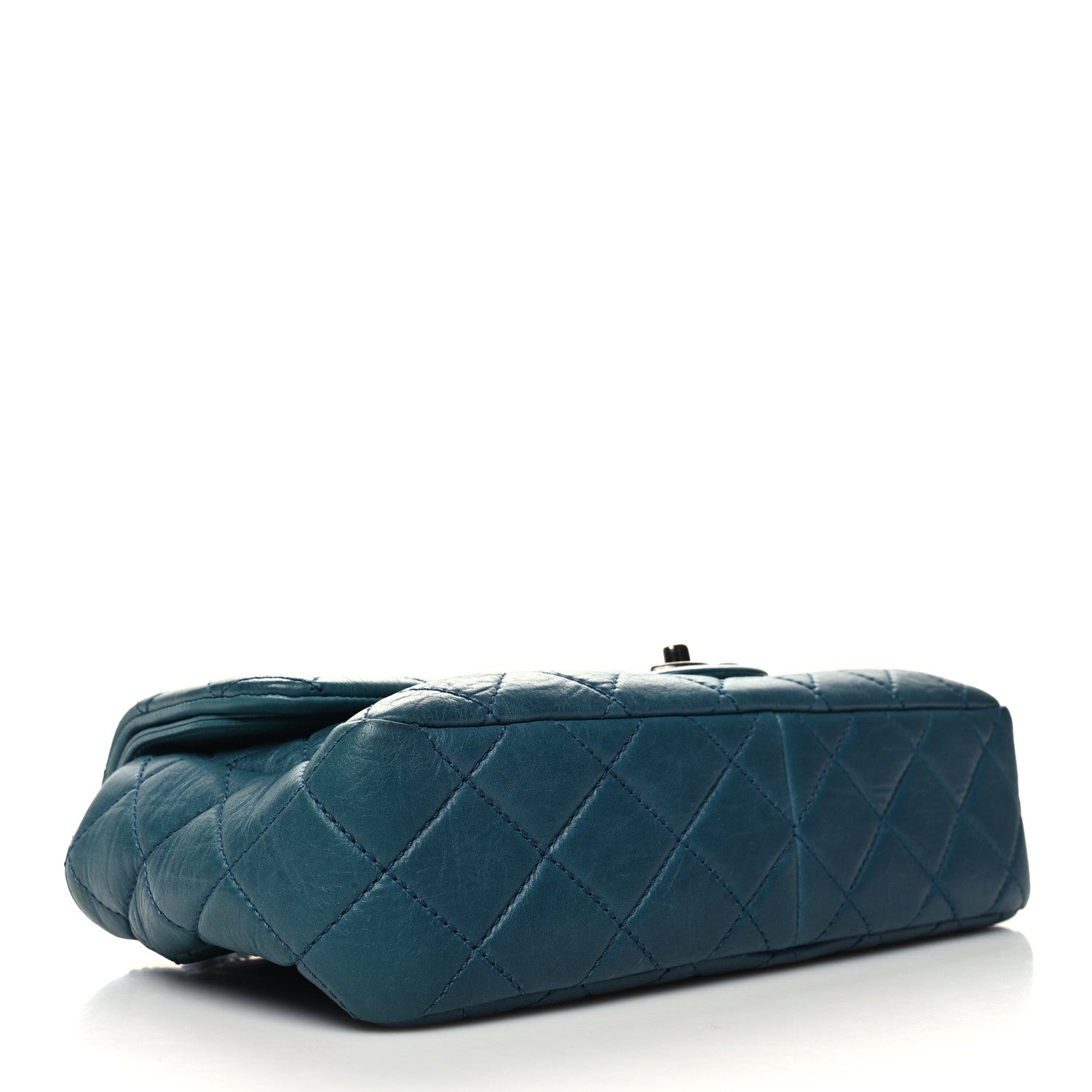 Chanel Calfskin Quilted Large Single Flap Bleu 4 of 13