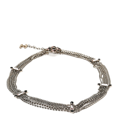 Chanel Crystal CC Multi Strand Chain Belt Silver 2 of 5