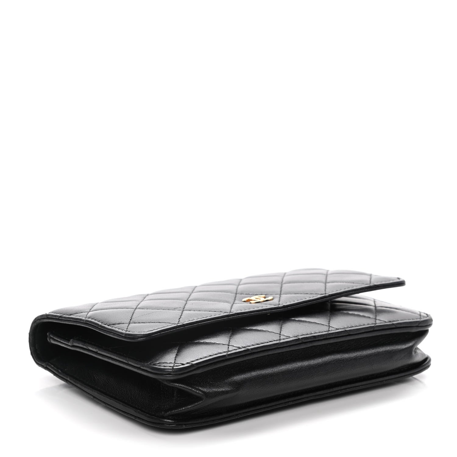 Chanel Lambskin Quilted Wallet On Chain WOC Black 3 of 20