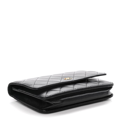 Chanel Lambskin Quilted Wallet On Chain WOC Black 3 of 20