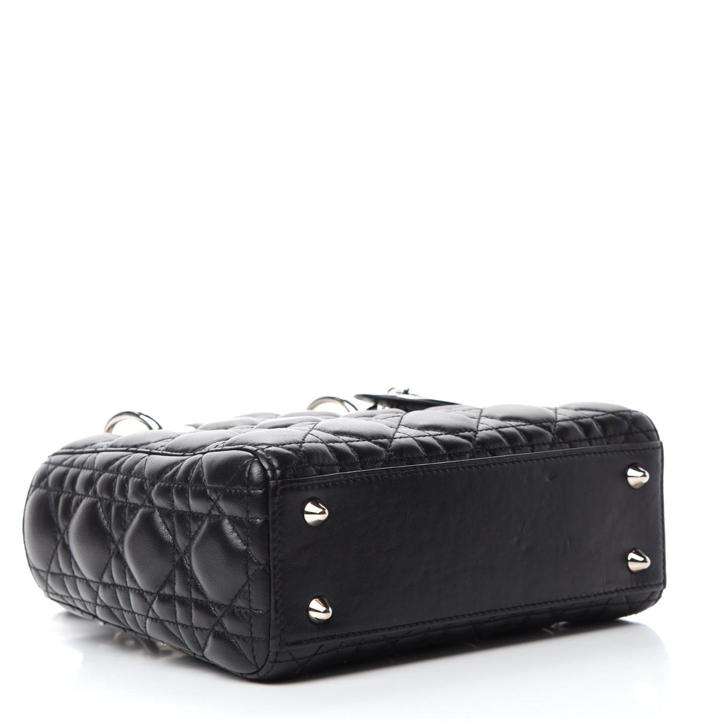 Lambskin Cannage Small Lucky Badges My Lady Dior Black