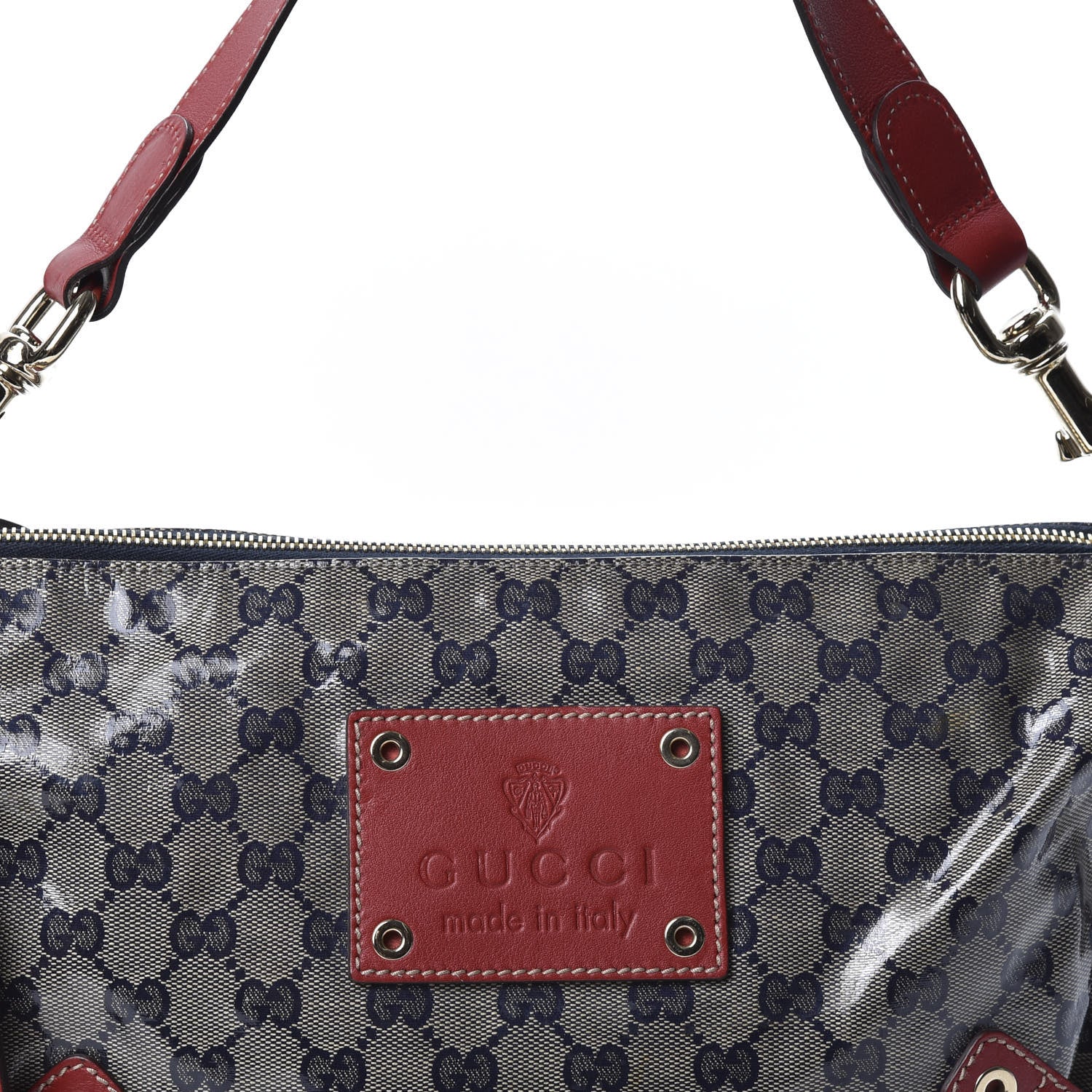 Gucci Crystal Monogram Voyager Bag Red 9 of 9