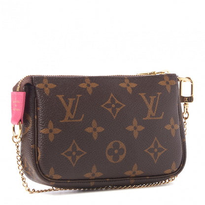 Louis Vuitton Monogram 2019 Christmas Animation Mini Courchevel Pochette Accessories Fuchsia 3 of 8