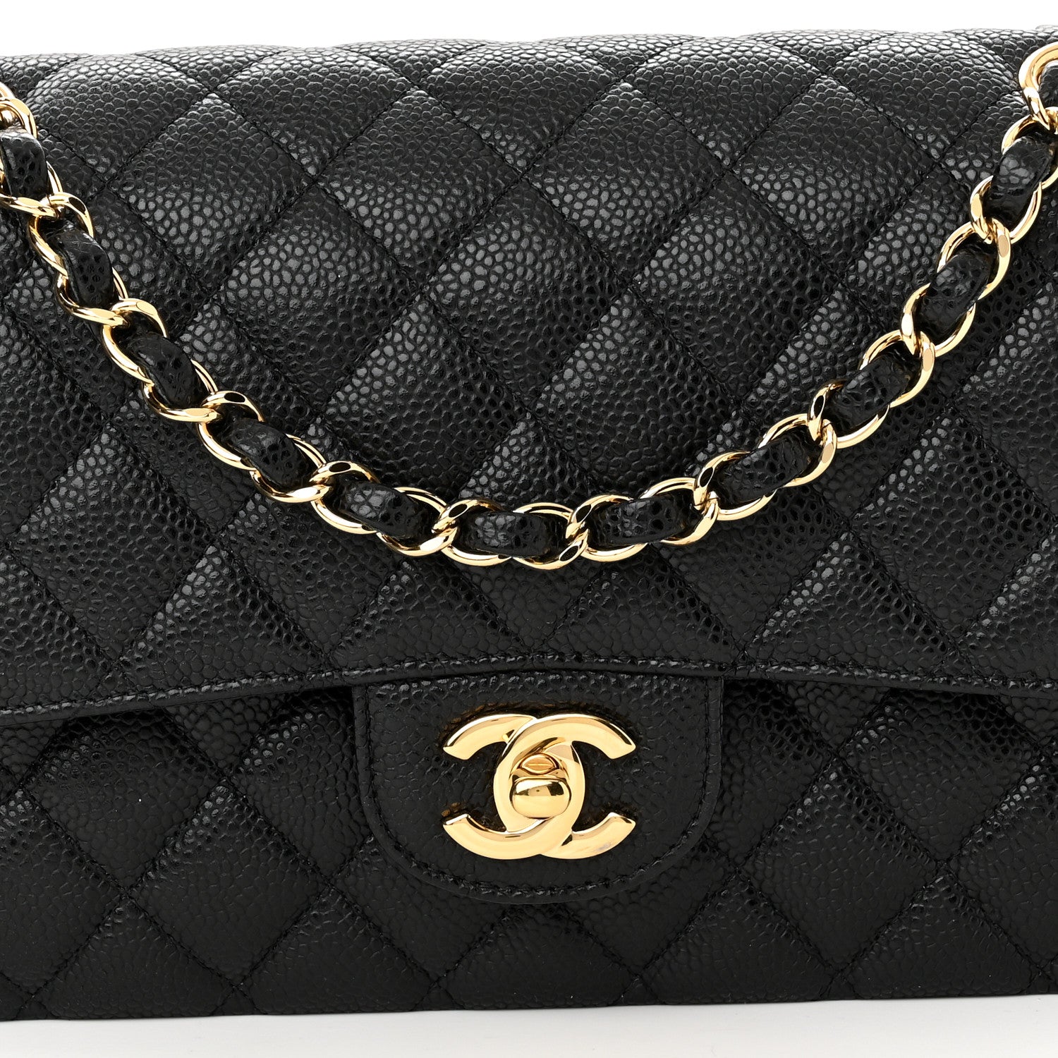 Chanel Caviar Quilted Medium Double Flap Black 8 of 14