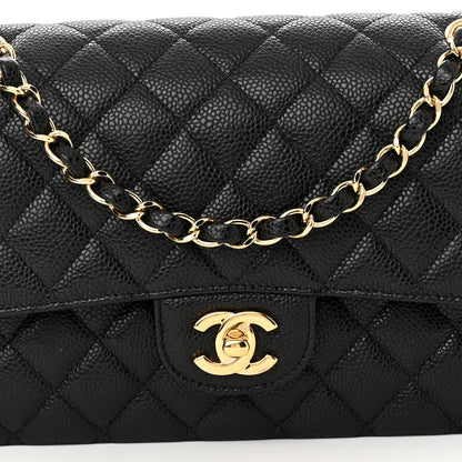 Chanel Caviar Quilted Medium Double Flap Black 8 of 14