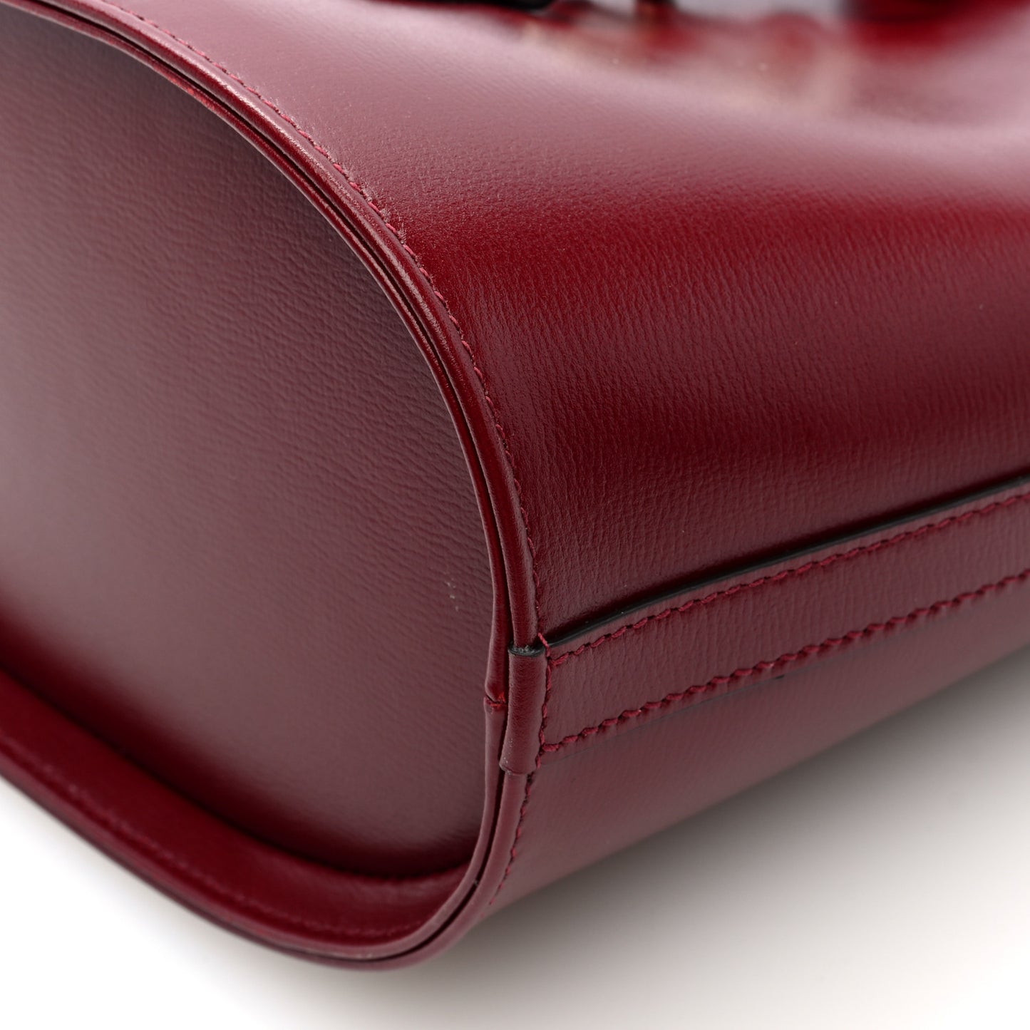 Tritone Calfskin Web Mini Ophidia Bucket Bag Ancora Red