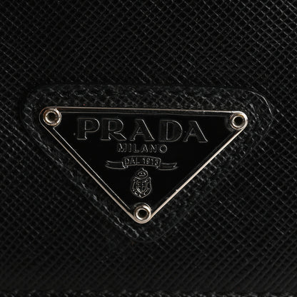 Prada Saffiano Checkbook Cover Black 9 of 12