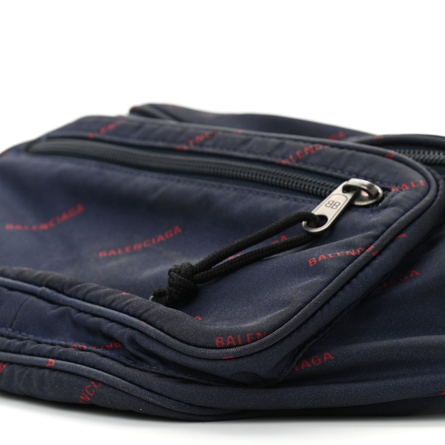 Balenciaga Twill Nylon Allover Logo Explorer Beltpack Bleu Canopee Rouge 10 of 10