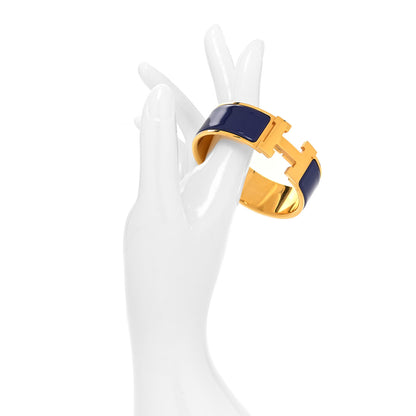 Hermes Enamel Wide Clic Clac H Bracelet GM Pourpre 2 of 5