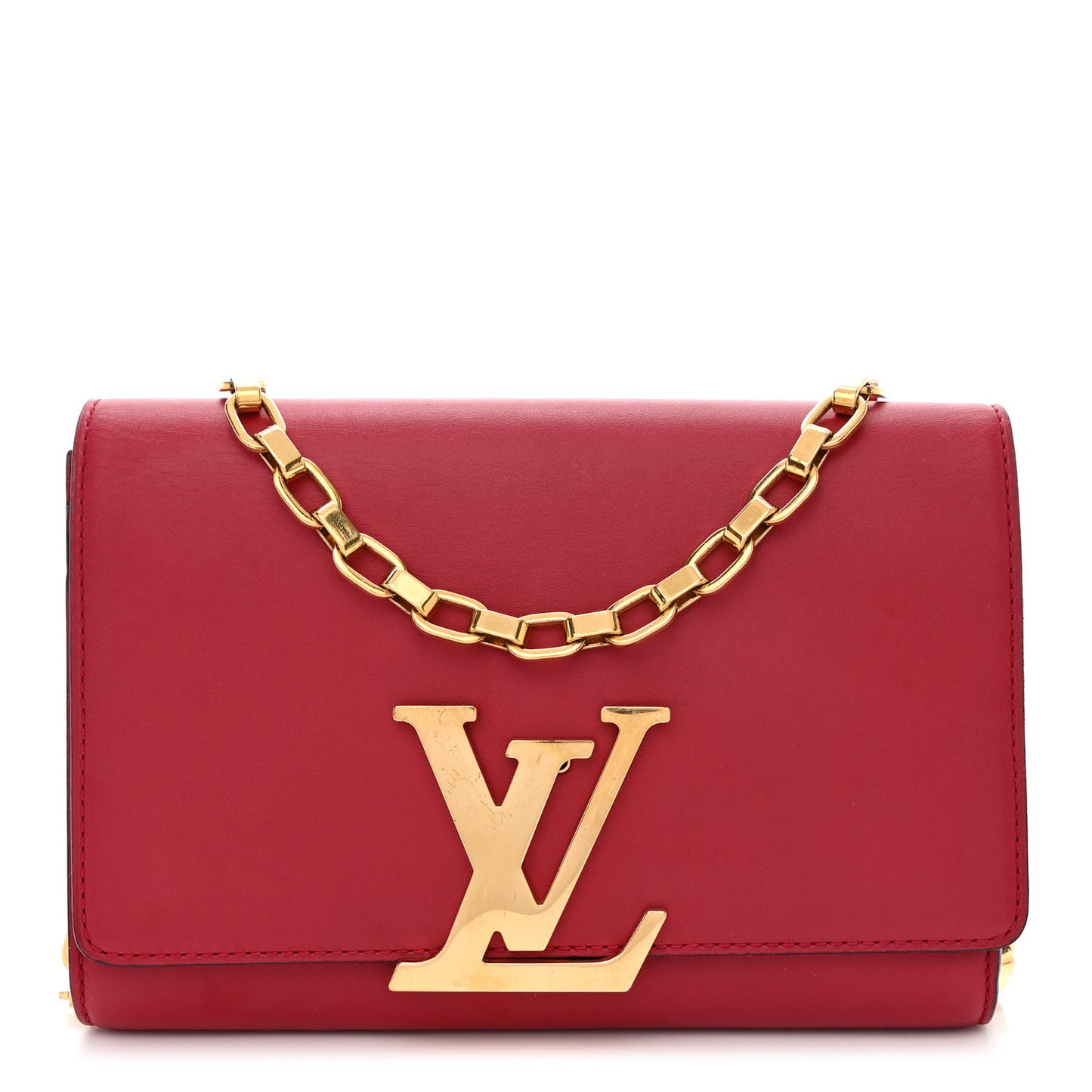 Calfskin Chain Louise MM Red