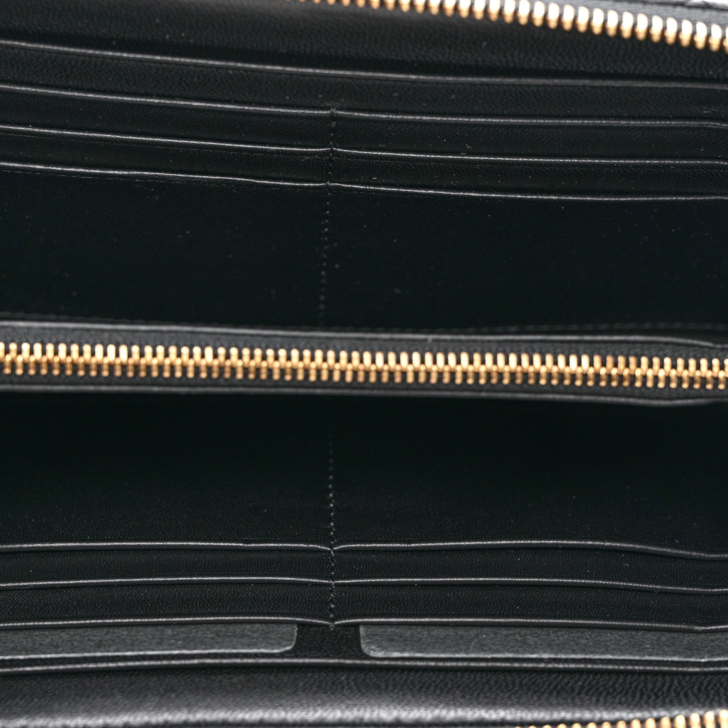 Versace Nappa Quilted Icon Zip Around Wallet Black 5 of 6