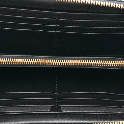 Versace Nappa Quilted Icon Zip Around Wallet Black 5 of 6