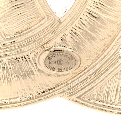 Chanel Metal Crystal CC Brooch Gold 4 of 4