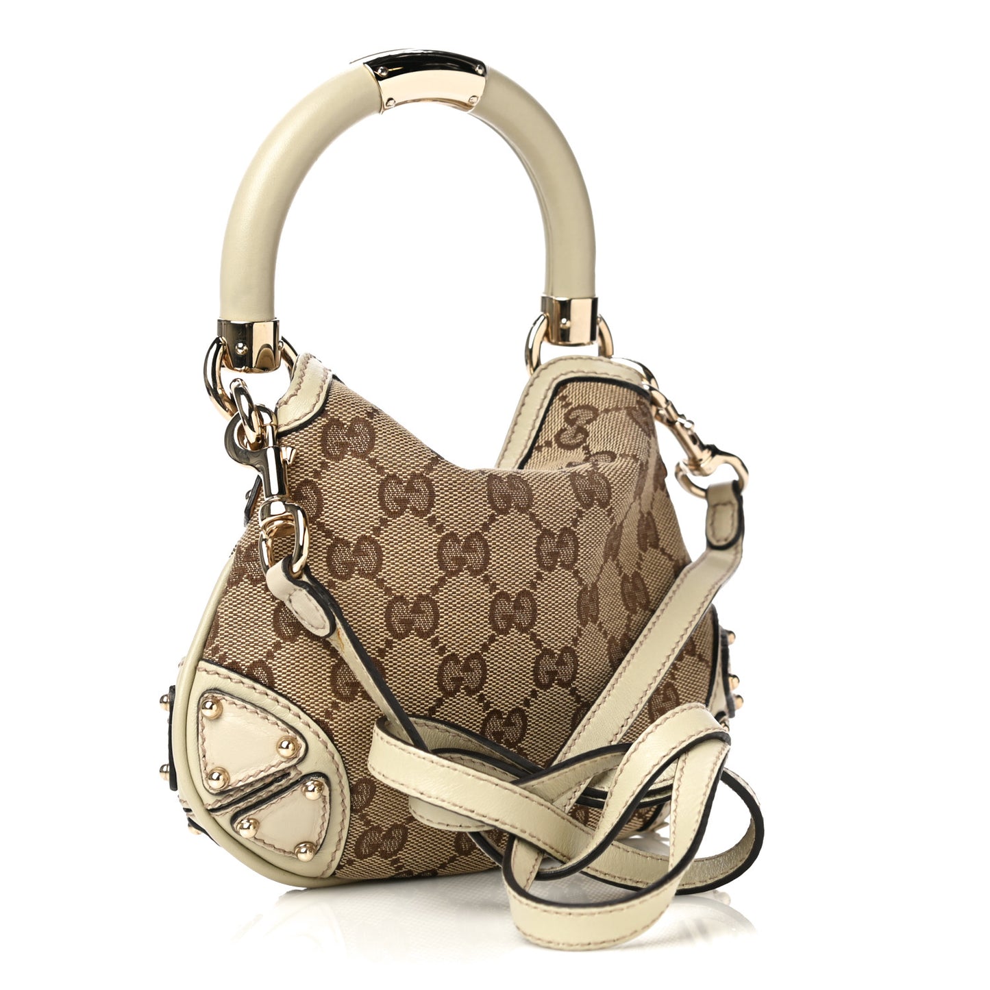 Monogram Mini Indy Top Handle Bag White